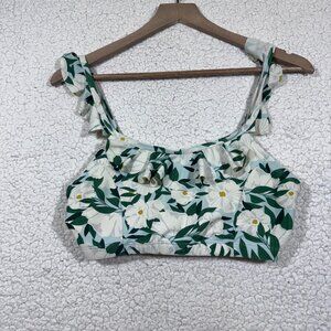 Lime Ricki Floral Swim Top Womens Large Bikini Bandeau